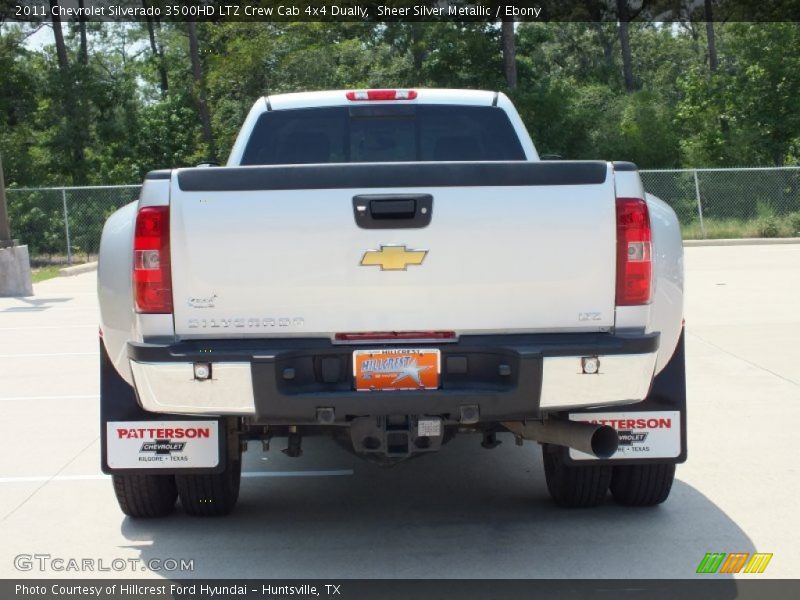 Sheer Silver Metallic / Ebony 2011 Chevrolet Silverado 3500HD LTZ Crew Cab 4x4 Dually