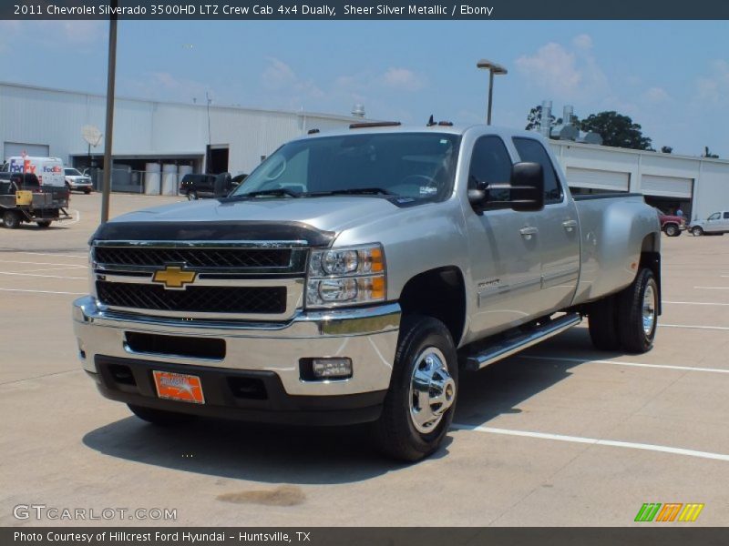 Sheer Silver Metallic / Ebony 2011 Chevrolet Silverado 3500HD LTZ Crew Cab 4x4 Dually