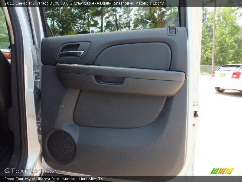 Sheer Silver Metallic / Ebony 2011 Chevrolet Silverado 3500HD LTZ Crew Cab 4x4 Dually