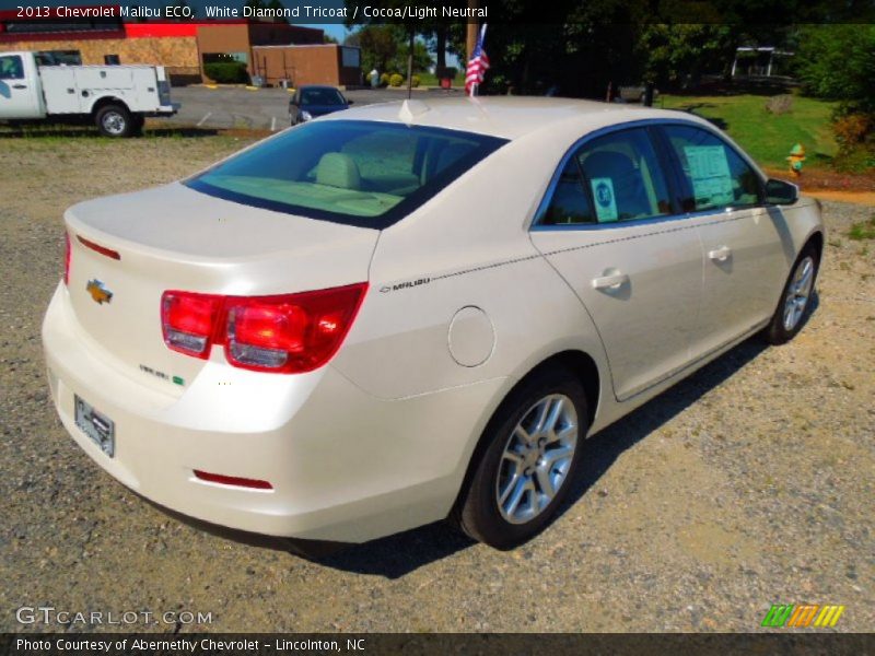 White Diamond Tricoat / Cocoa/Light Neutral 2013 Chevrolet Malibu ECO