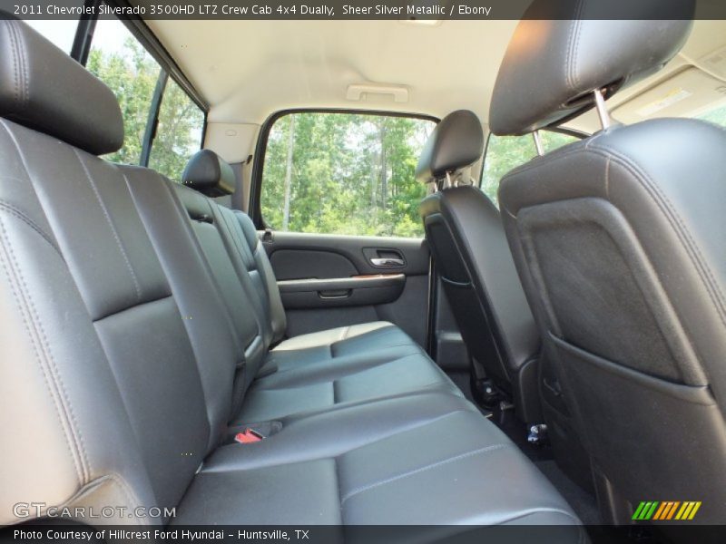 Sheer Silver Metallic / Ebony 2011 Chevrolet Silverado 3500HD LTZ Crew Cab 4x4 Dually