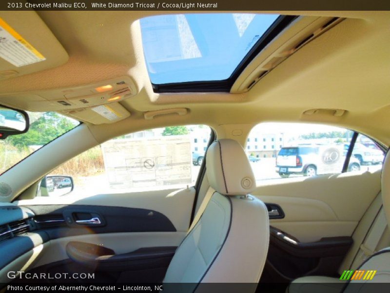 White Diamond Tricoat / Cocoa/Light Neutral 2013 Chevrolet Malibu ECO