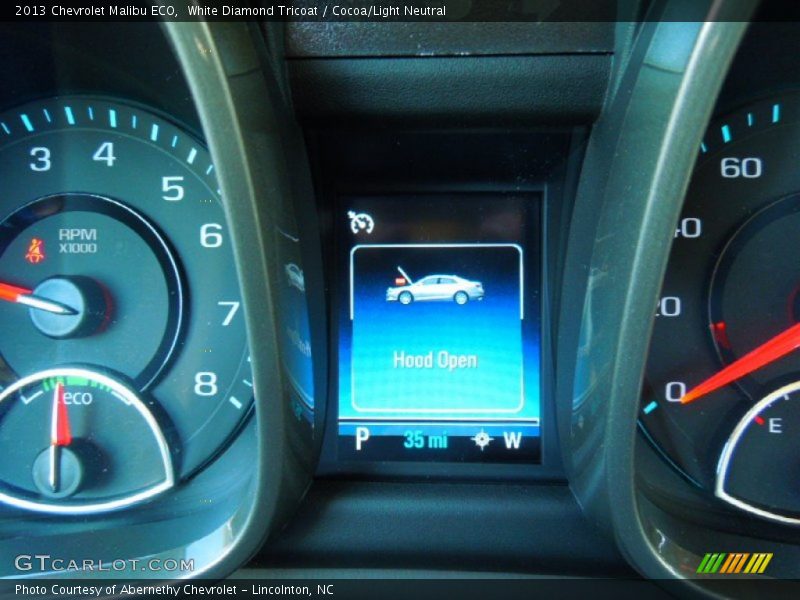 White Diamond Tricoat / Cocoa/Light Neutral 2013 Chevrolet Malibu ECO