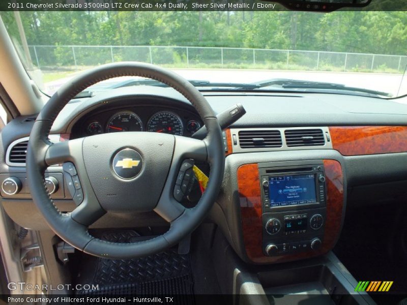 Sheer Silver Metallic / Ebony 2011 Chevrolet Silverado 3500HD LTZ Crew Cab 4x4 Dually