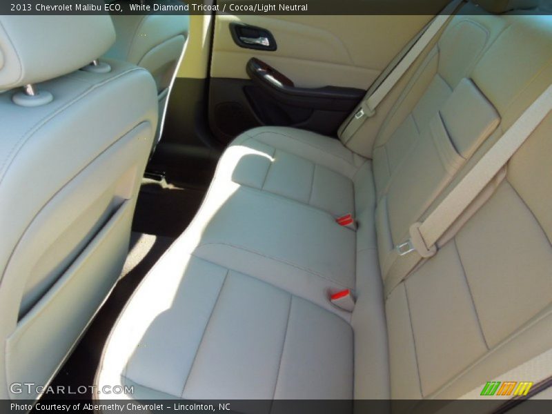 White Diamond Tricoat / Cocoa/Light Neutral 2013 Chevrolet Malibu ECO