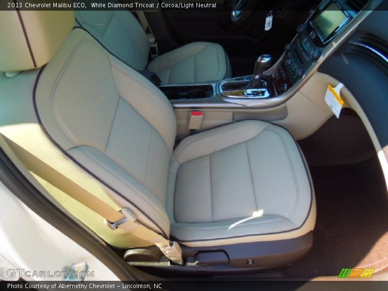 White Diamond Tricoat / Cocoa/Light Neutral 2013 Chevrolet Malibu ECO