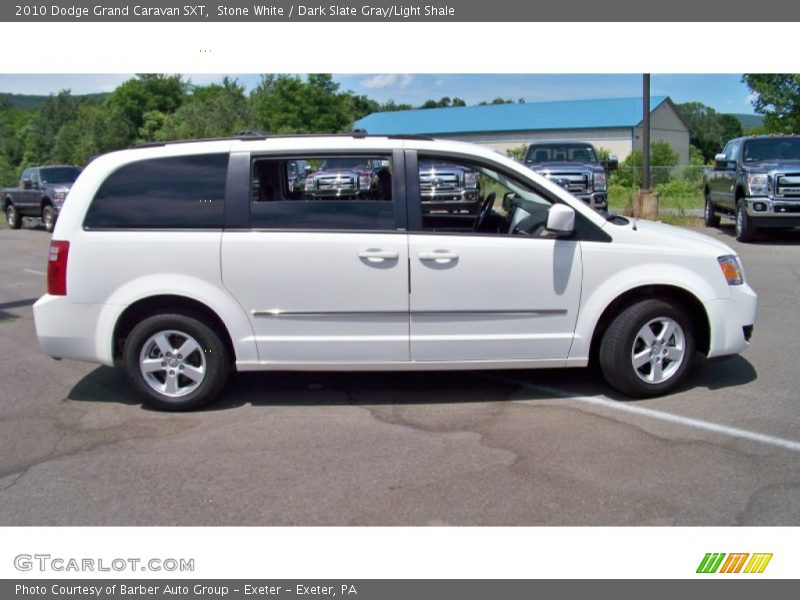 Stone White / Dark Slate Gray/Light Shale 2010 Dodge Grand Caravan SXT