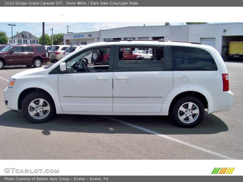 Stone White / Dark Slate Gray/Light Shale 2010 Dodge Grand Caravan SXT