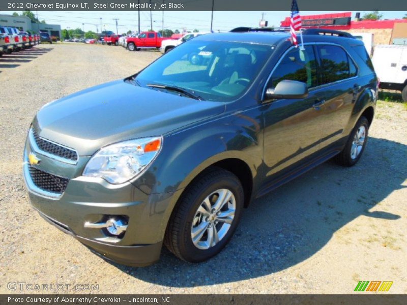 Steel Green Metallic / Jet Black 2012 Chevrolet Equinox LT