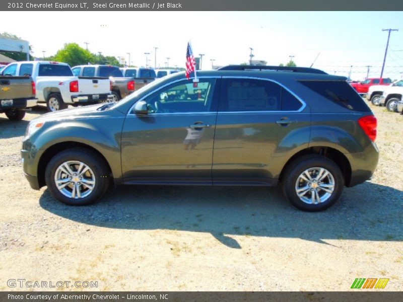 Steel Green Metallic / Jet Black 2012 Chevrolet Equinox LT