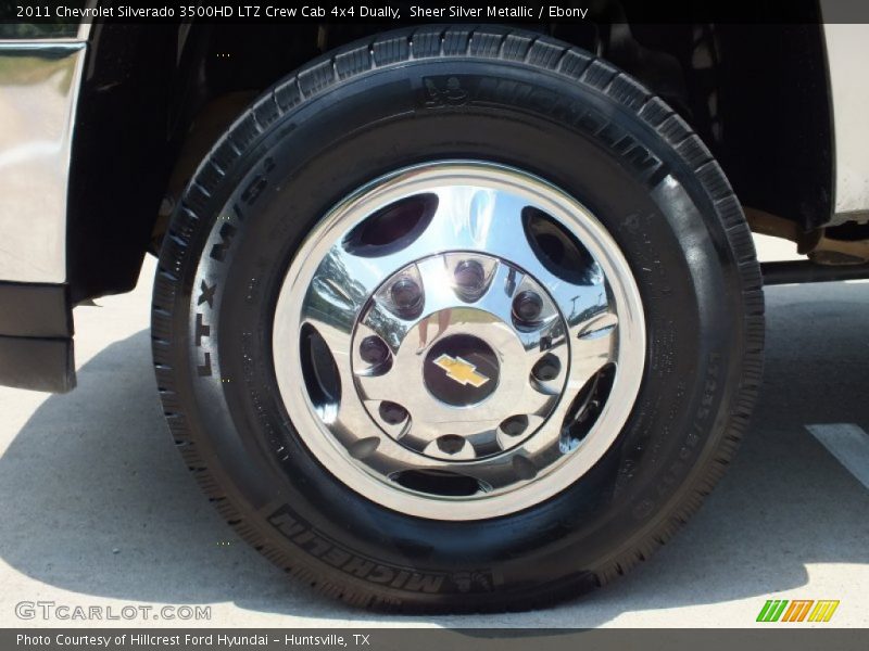 Sheer Silver Metallic / Ebony 2011 Chevrolet Silverado 3500HD LTZ Crew Cab 4x4 Dually