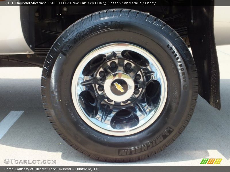Sheer Silver Metallic / Ebony 2011 Chevrolet Silverado 3500HD LTZ Crew Cab 4x4 Dually