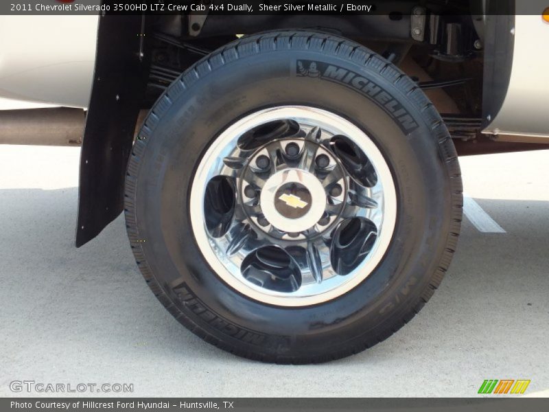 Sheer Silver Metallic / Ebony 2011 Chevrolet Silverado 3500HD LTZ Crew Cab 4x4 Dually