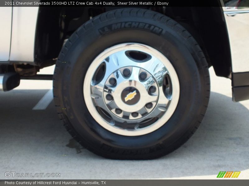 Sheer Silver Metallic / Ebony 2011 Chevrolet Silverado 3500HD LTZ Crew Cab 4x4 Dually