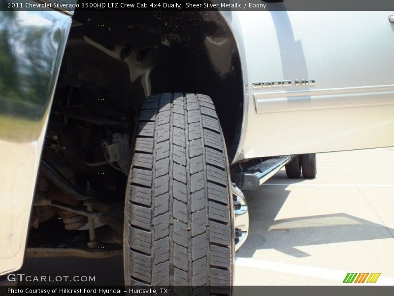 Sheer Silver Metallic / Ebony 2011 Chevrolet Silverado 3500HD LTZ Crew Cab 4x4 Dually