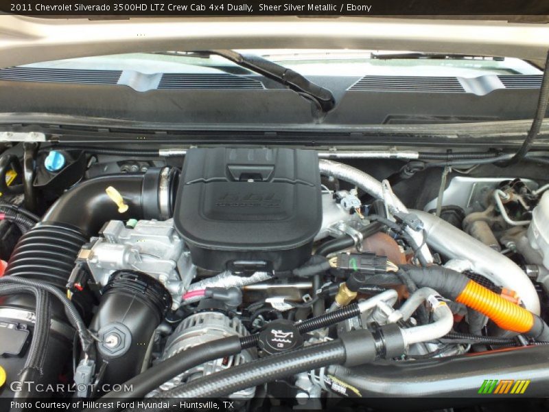 Sheer Silver Metallic / Ebony 2011 Chevrolet Silverado 3500HD LTZ Crew Cab 4x4 Dually