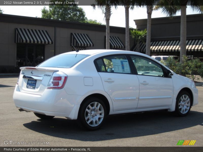 Aspen White / Charcoal 2012 Nissan Sentra 2.0 S