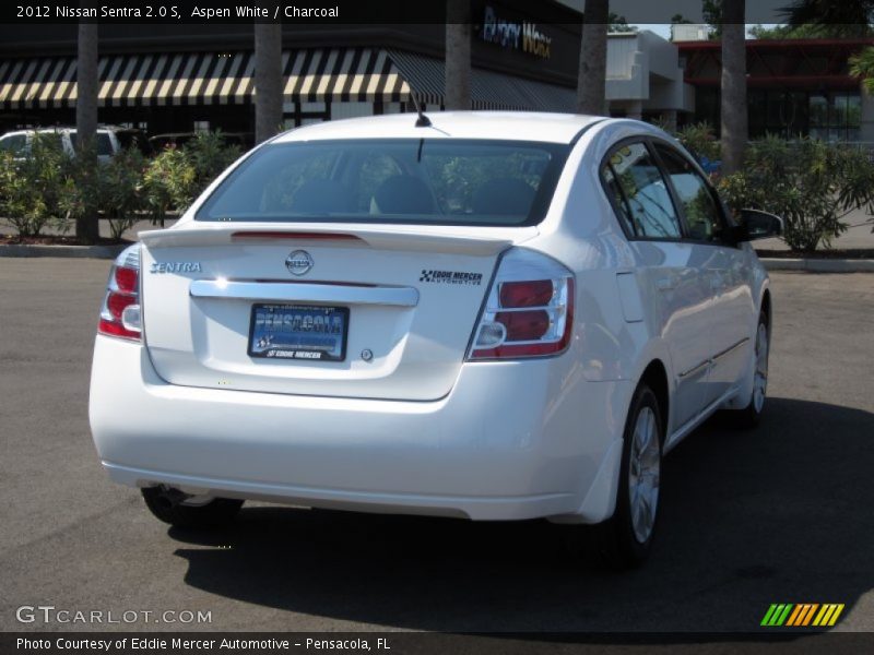 Aspen White / Charcoal 2012 Nissan Sentra 2.0 S