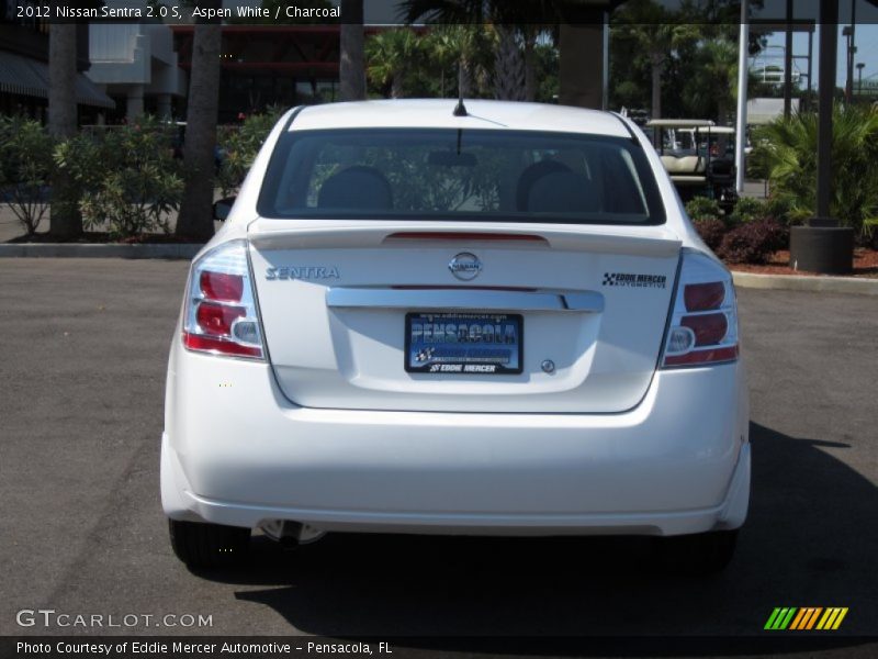 Aspen White / Charcoal 2012 Nissan Sentra 2.0 S