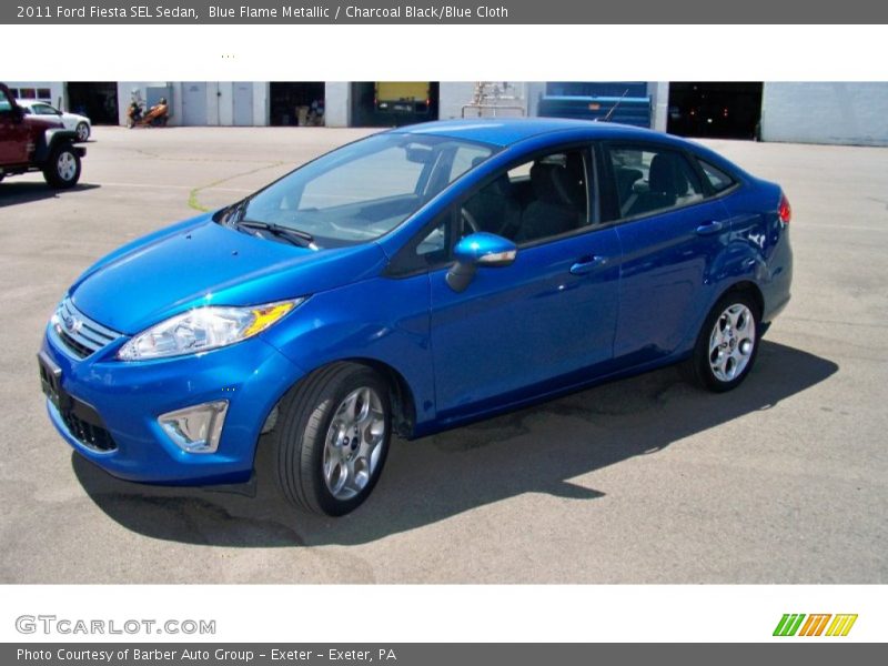 Blue Flame Metallic / Charcoal Black/Blue Cloth 2011 Ford Fiesta SEL Sedan