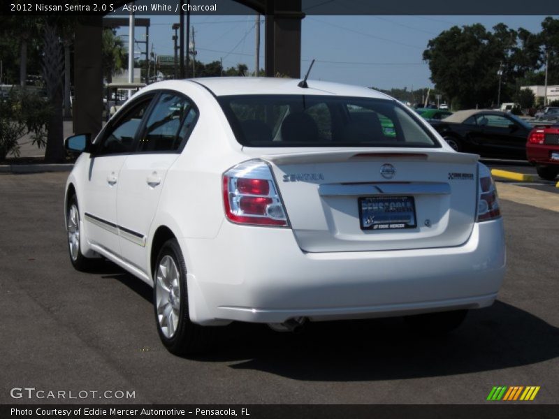 Aspen White / Charcoal 2012 Nissan Sentra 2.0 S