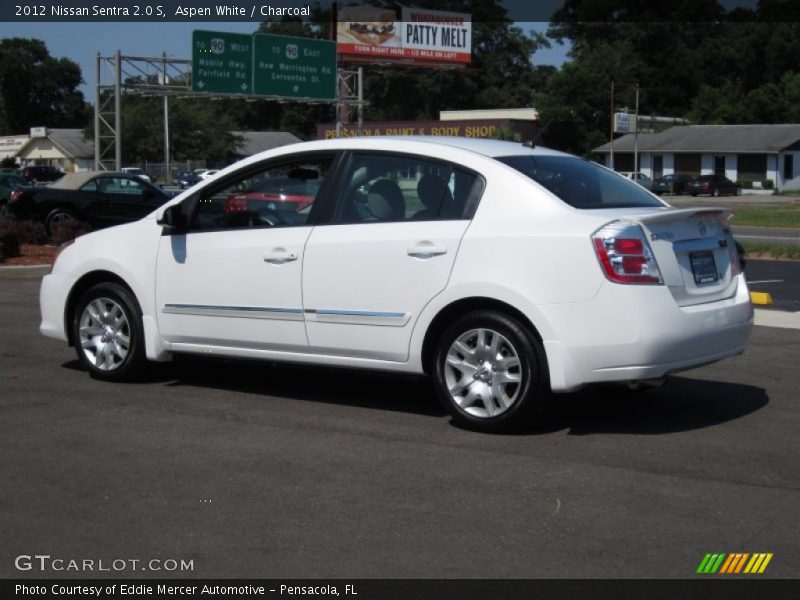 Aspen White / Charcoal 2012 Nissan Sentra 2.0 S