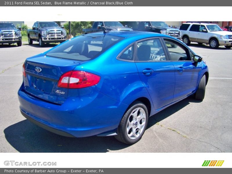Blue Flame Metallic / Charcoal Black/Blue Cloth 2011 Ford Fiesta SEL Sedan