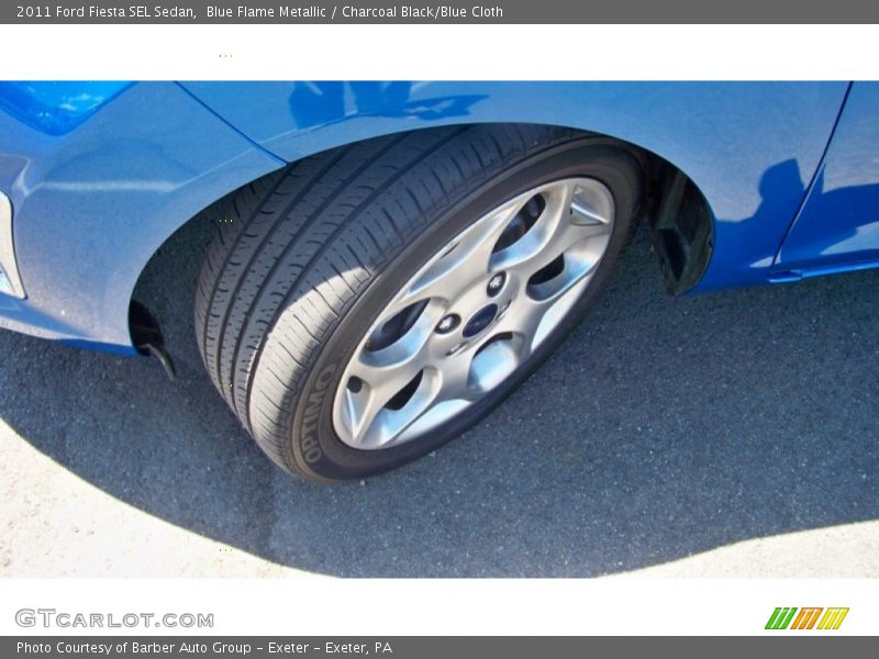 Blue Flame Metallic / Charcoal Black/Blue Cloth 2011 Ford Fiesta SEL Sedan