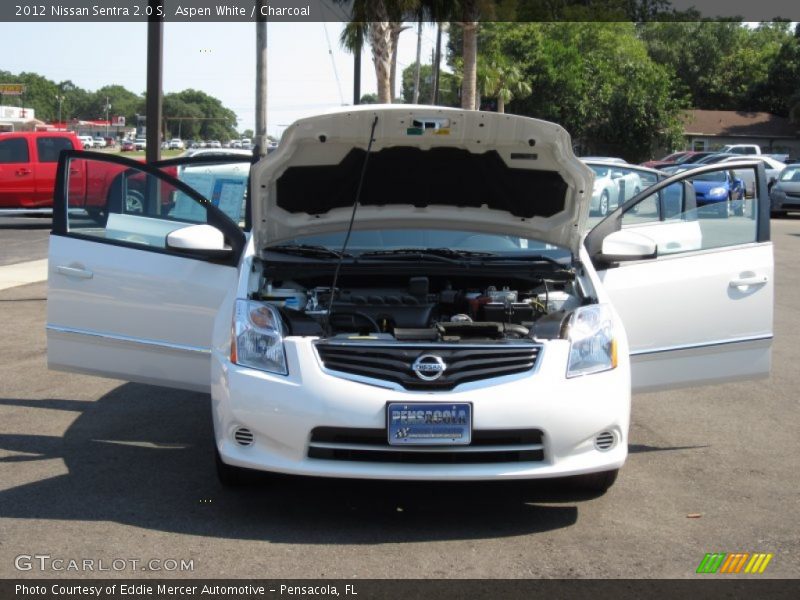 Aspen White / Charcoal 2012 Nissan Sentra 2.0 S
