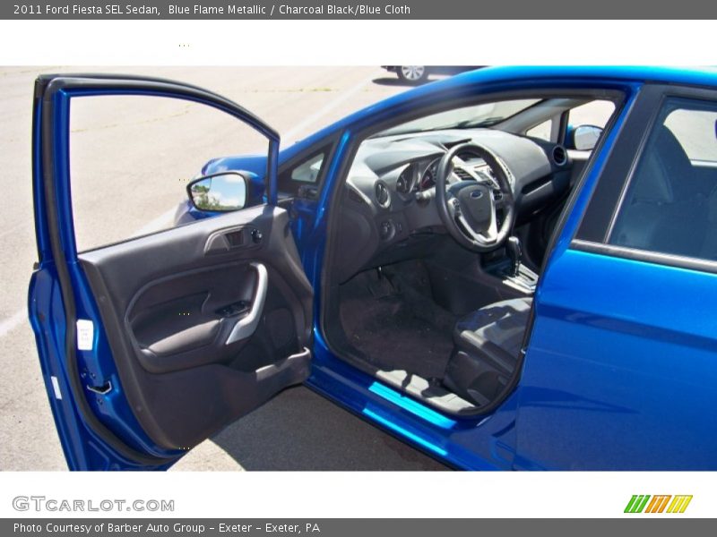Blue Flame Metallic / Charcoal Black/Blue Cloth 2011 Ford Fiesta SEL Sedan