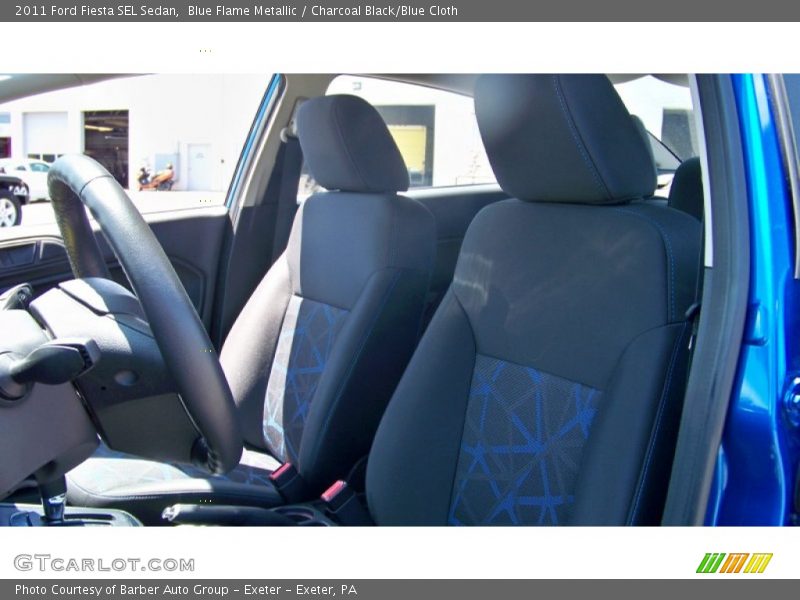 Blue Flame Metallic / Charcoal Black/Blue Cloth 2011 Ford Fiesta SEL Sedan