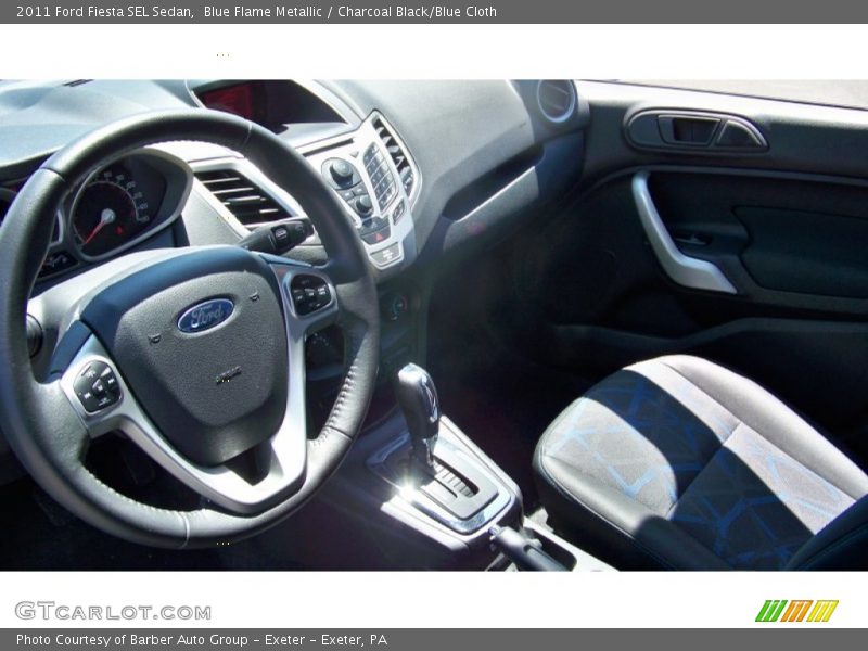 Blue Flame Metallic / Charcoal Black/Blue Cloth 2011 Ford Fiesta SEL Sedan