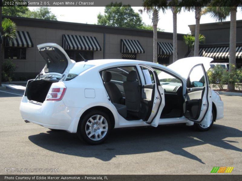 Aspen White / Charcoal 2012 Nissan Sentra 2.0 S