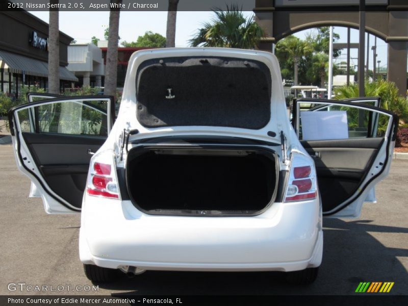 Aspen White / Charcoal 2012 Nissan Sentra 2.0 S