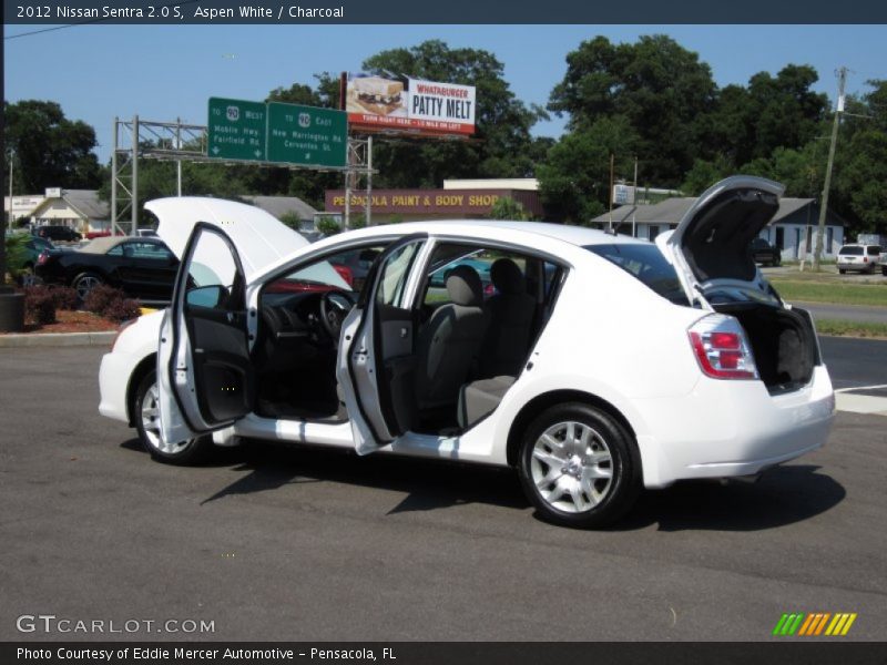 Aspen White / Charcoal 2012 Nissan Sentra 2.0 S