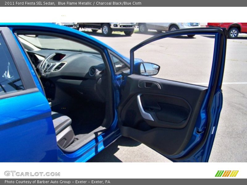 Blue Flame Metallic / Charcoal Black/Blue Cloth 2011 Ford Fiesta SEL Sedan
