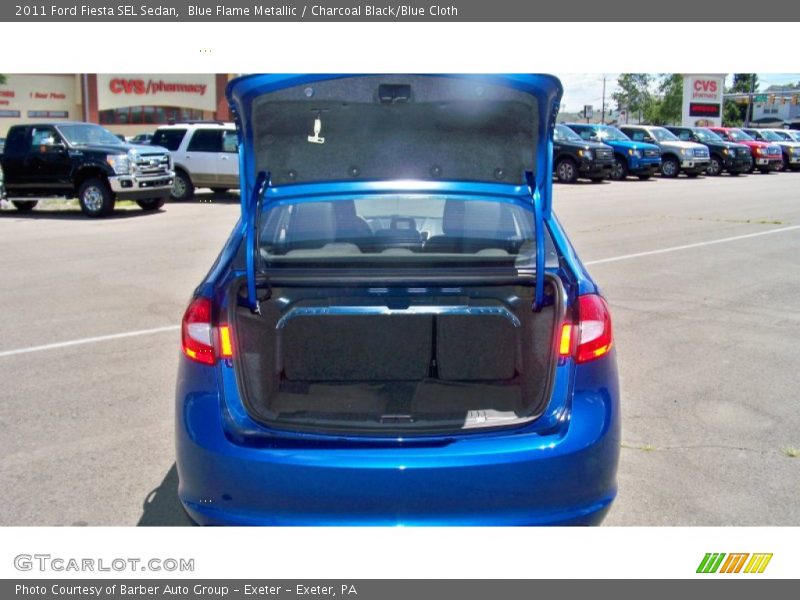 Blue Flame Metallic / Charcoal Black/Blue Cloth 2011 Ford Fiesta SEL Sedan