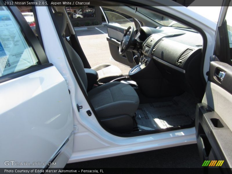 Aspen White / Charcoal 2012 Nissan Sentra 2.0 S