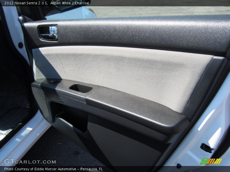 Aspen White / Charcoal 2012 Nissan Sentra 2.0 S