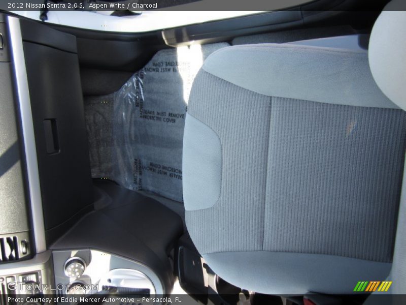 Aspen White / Charcoal 2012 Nissan Sentra 2.0 S