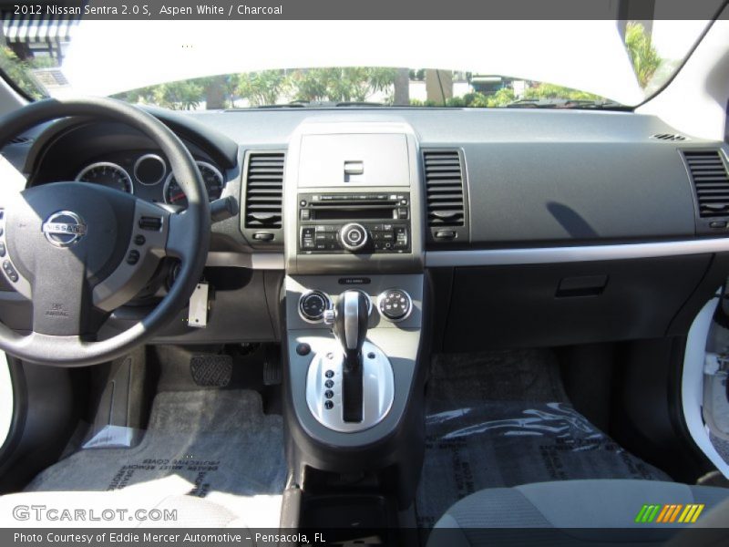 Aspen White / Charcoal 2012 Nissan Sentra 2.0 S