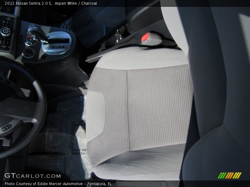 Aspen White / Charcoal 2012 Nissan Sentra 2.0 S