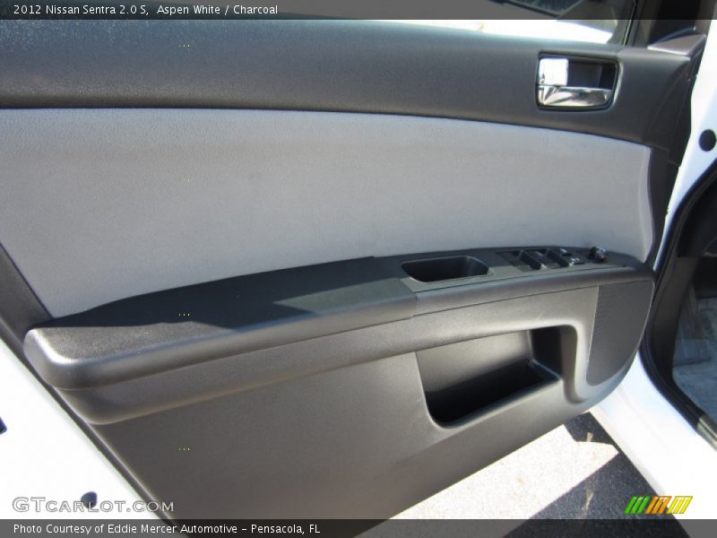Aspen White / Charcoal 2012 Nissan Sentra 2.0 S