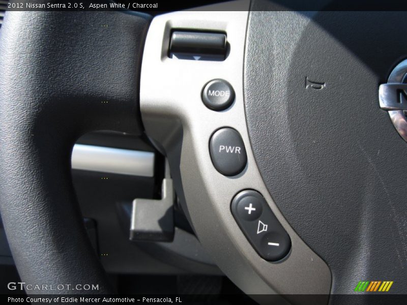 Aspen White / Charcoal 2012 Nissan Sentra 2.0 S