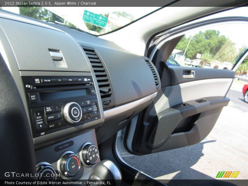 Aspen White / Charcoal 2012 Nissan Sentra 2.0 S