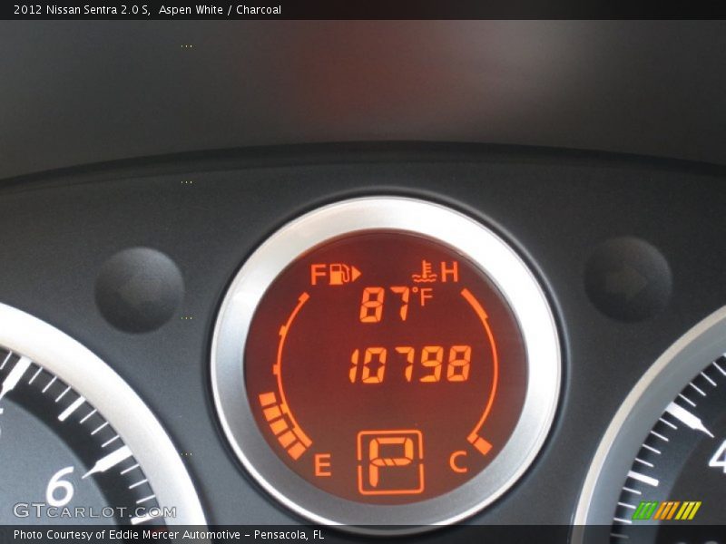 Aspen White / Charcoal 2012 Nissan Sentra 2.0 S