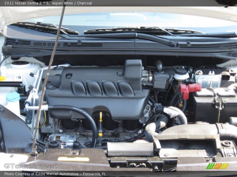 Aspen White / Charcoal 2012 Nissan Sentra 2.0 S
