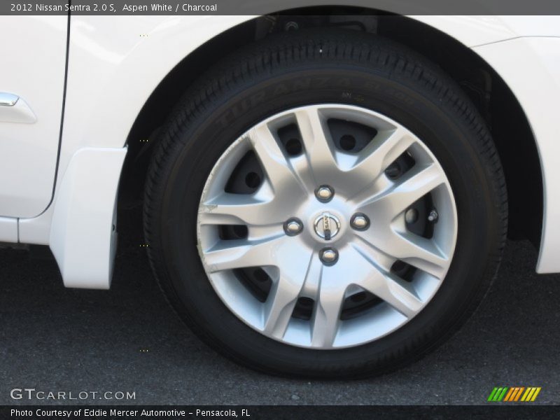 Aspen White / Charcoal 2012 Nissan Sentra 2.0 S