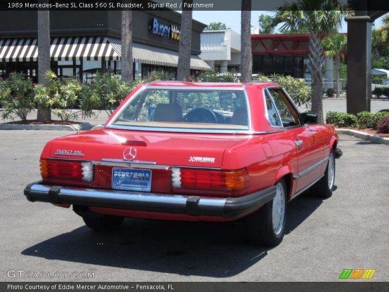 Signal Red / Parchment 1989 Mercedes-Benz SL Class 560 SL Roadster