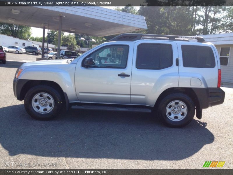 Silver Lightning Metallic / Steel/Graphite 2007 Nissan Xterra X